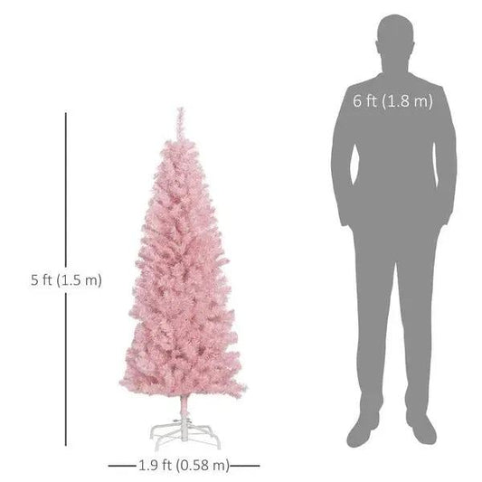 Sapin de Noël Rose 5 pi – Design Élégant et Facile à Monter | Pink Coco pinkcoco