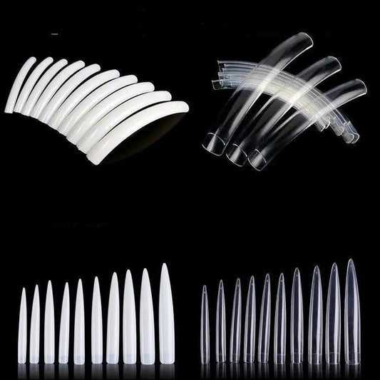 Coco Nail Builder Forms – Set de 12 Capsules Carrées Transparentes pour Pose et Sculpture d’Ongles PINK COCO