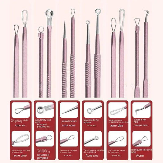 Coco Acne Care Set – Kit de 10 Aiguilles Anti-Imperfections avec Boîtier en Aluminium PINK COCO