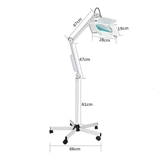 Lampe Loupe à Lumière Froide sur Roulettes – 5X Grossissement | Pink Coco Pro pinkcoco