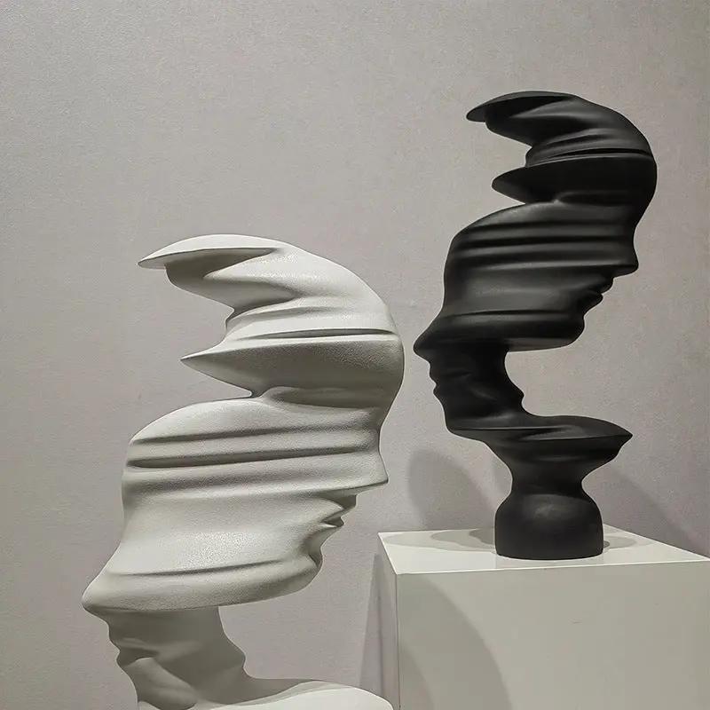 Coco AbstractMuse — Sculpture abstraite nordique & minimaliste PINK COCO