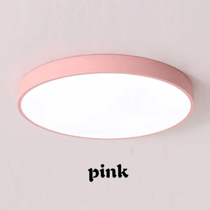 Coco SlimLight — Plafonnier LED ultra-mince à télécommande PINK COCO