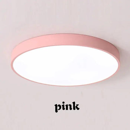 Coco SlimLight — Plafonnier LED ultra-mince à télécommande PINK COCO