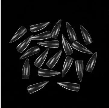 Coco French Tips – Capsules Longues Pointues Naturelles & Transparentes (Boîte de 100 pièces) PINK COCO