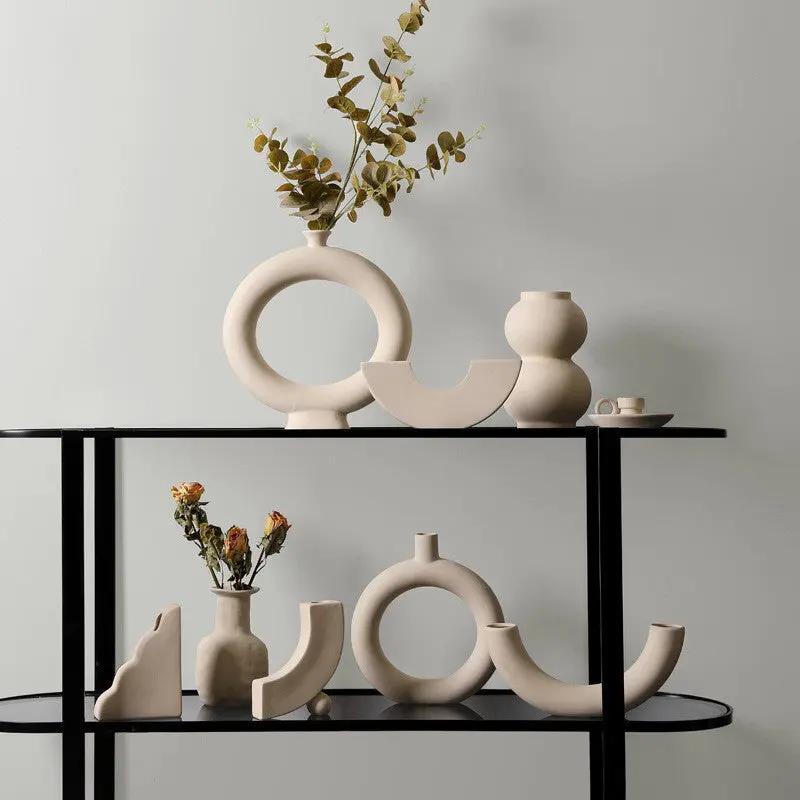 Coco GeoVase — Vase en céramique minimaliste fait main PINK COCO