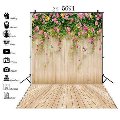 Coco BackdropPro – Fond photo en vinyle effet bois 150×210 cm PINK COCO