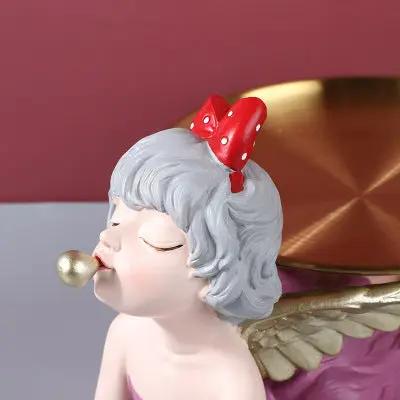 Statue Décorative “Angel Bubble Girl” – Style Luxe Nordique PINK COCO