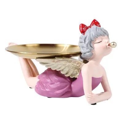 Statue Décorative “Angel Bubble Girl” – Style Luxe Nordique PINK COCO