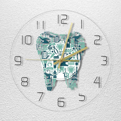Horloge Murale Dentaire Moderne – Design Acrylique Lumineux | Pink Coco Dental PINK COCO