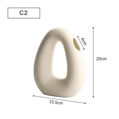 Coco GeoVase — Vase en céramique minimaliste fait main PINK COCO