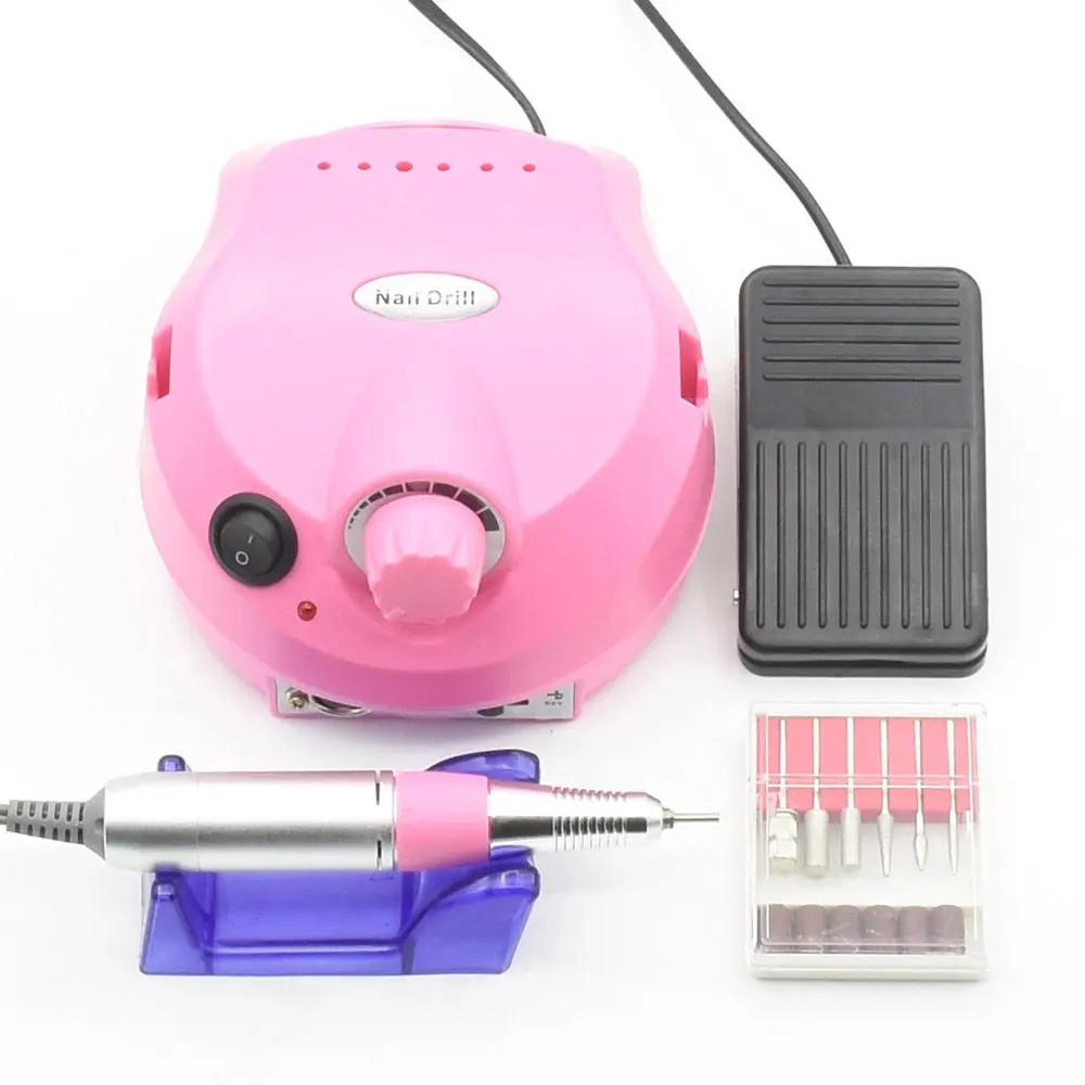 Coco Pro Drill 202 – Appareil de Polissage Professionnel pour Ongles avec Pédale et Vitesse Réglable PINK COCO