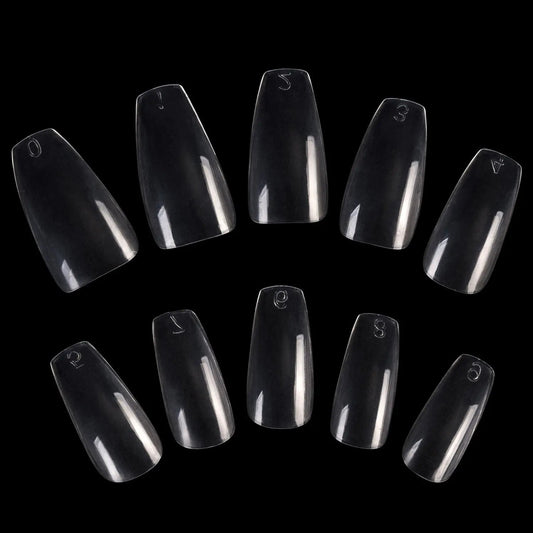 Coco Ballerina Nails – Faux Ongles Longs Forme Caisse / Ballerine Pleine Couverture (100 ou 600 pièces) PINK COCO