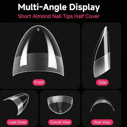 Coco Seamless Nails – 120 Ongles Ultra-fins Effet Mat Naturel (Forme Amande Courte) PINK COCO