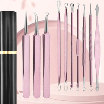 Coco Acne Care Set – Kit de 10 Aiguilles Anti-Imperfections avec Boîtier en Aluminium PINK COCO