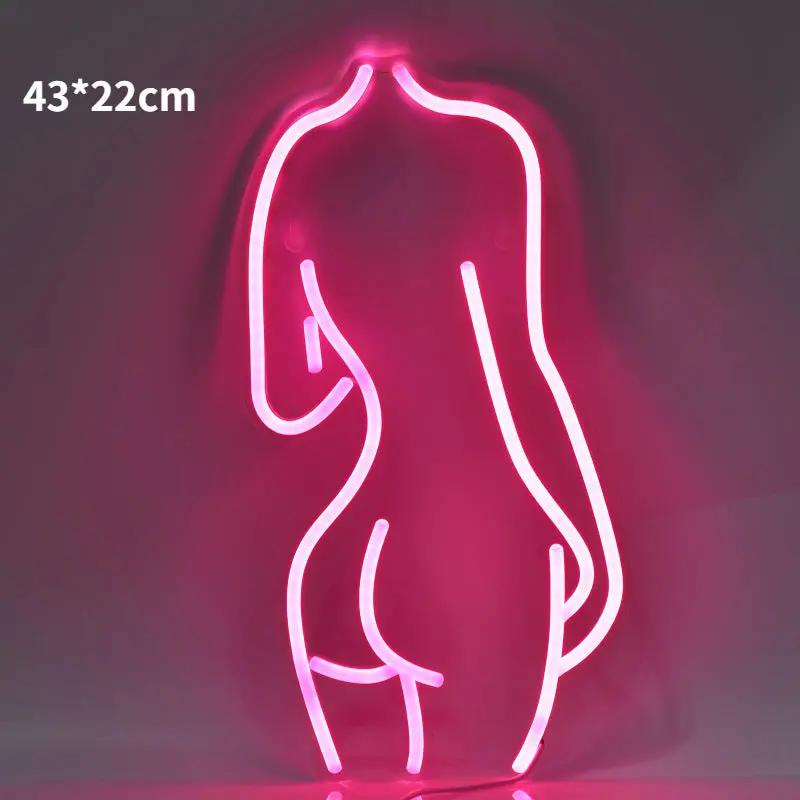 Pink Coco GlowLine — Néon mural LED décoratif en acrylique lumineux PINK COCO