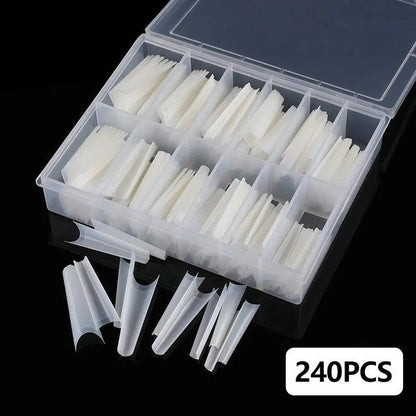 Coco French Denim Tips – Coffret de 240 Capsules Longues Transparentes et Naturelles Sans Marque PINK COCO