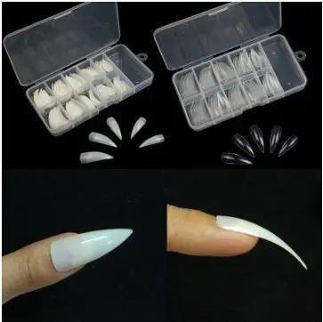 Coco French Tips – Capsules Longues Pointues Naturelles & Transparentes (Boîte de 100 pièces) PINK COCO