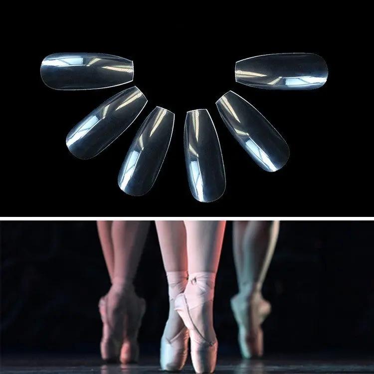 Coco Clear Nails – Faux Ongles Professionnels en ABS Transparent ou Naturel (500 pièces) PINK COCO