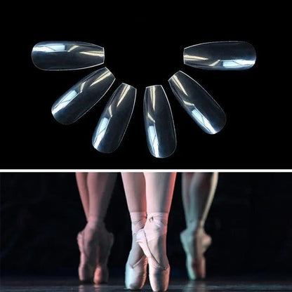 Coco Clear Nails – Faux Ongles Professionnels en ABS Transparent ou Naturel (500 pièces) PINK COCO