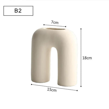 Coco GeoVase — Vase en céramique minimaliste fait main PINK COCO