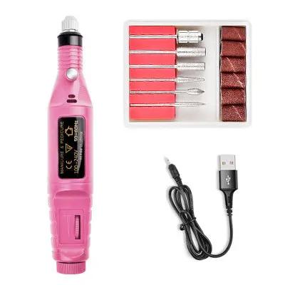 Coco Pen Drill – Mini Ponceuse Électrique Stylo Professionnelle pour Ongles (20 000 RPM) PINK COCO