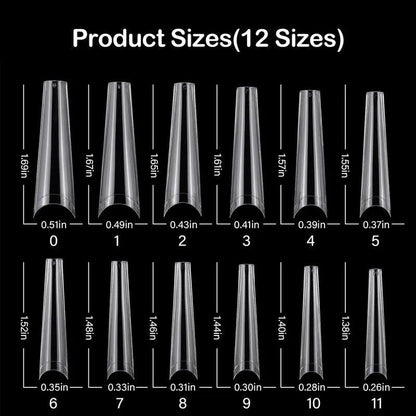 Coco French Denim Tips – Coffret de 240 Capsules Longues Transparentes et Naturelles Sans Marque PINK COCO