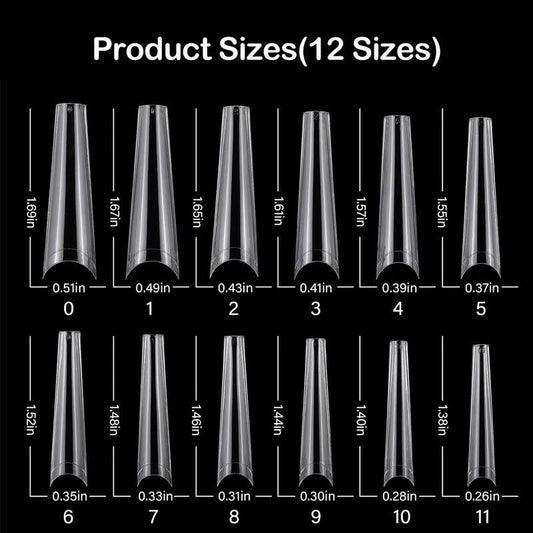 Coco French Denim Tips – Coffret de 240 Capsules Longues Transparentes et Naturelles Sans Marque PINK COCO