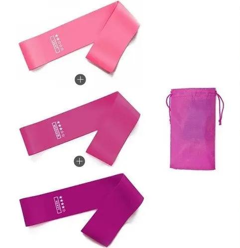 Resistance Bands Set – 5 niveaux de résistance pour Yoga & Fitness PINK COCO