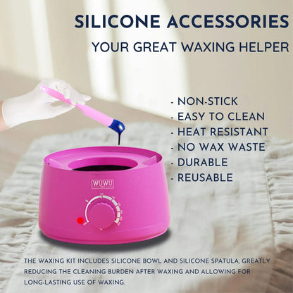 Coco Waxing Kit – Coffret Complet 56 Pièces d’Épilation Professionnelle avec Chauffe-Cire, Perles et Soin Post-Épilation PINK COCO