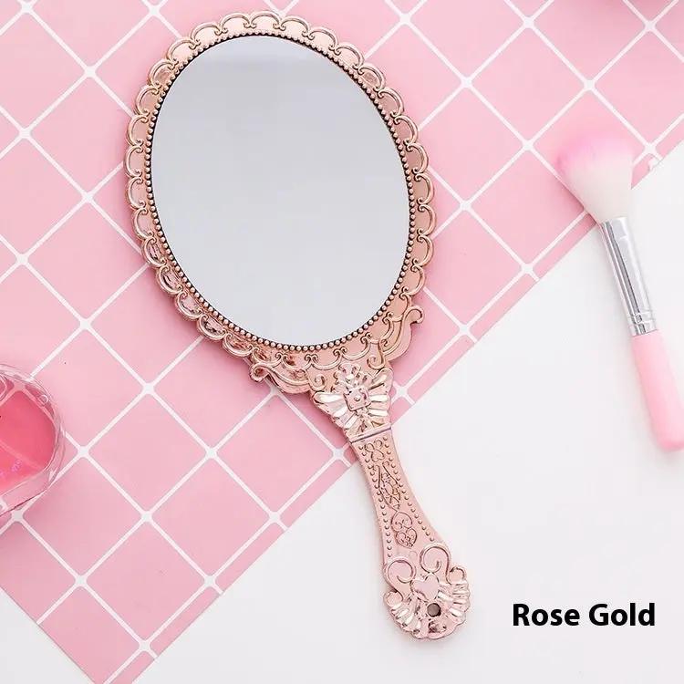 Miroir à Main Rétro – Design Élégant Rose Gold ou Rose | Pink Coco pinkcoco