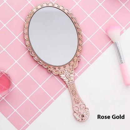 Miroir à Main Rétro – Design Élégant Rose Gold ou Rose | Pink Coco pinkcoco