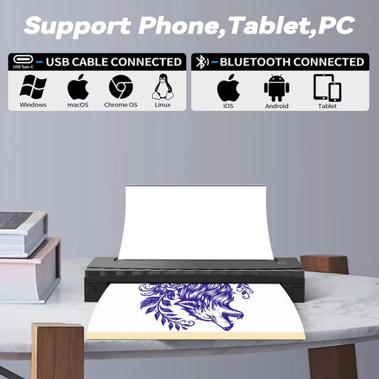 Coco InkPrint – Imprimante thermique portable Bluetooth pour tatouage PINK COCO