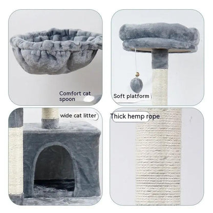 Arbre à Chat Doux avec Nœud – Design Chic et Confortable | Pink Coco PINK COCO