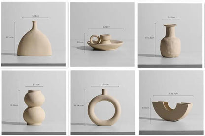 Coco GeoVase — Vase en céramique minimaliste fait main PINK COCO