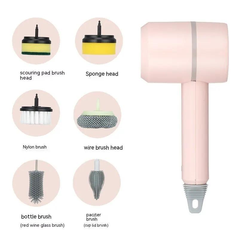 Coco CleanSpin — Brosse électrique de nettoyage multifonction USB PINK COCO
