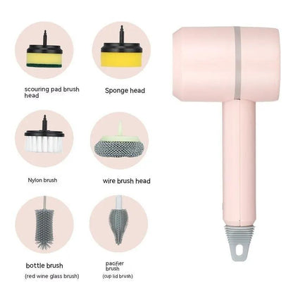 Coco CleanSpin — Brosse électrique de nettoyage multifonction USB PINK COCO