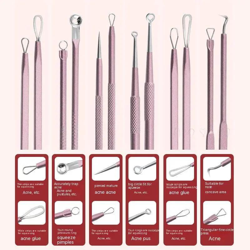 Coco Acne Care Set – Kit de 10 Aiguilles Anti-Imperfections avec Boîtier en Aluminium PINK COCO