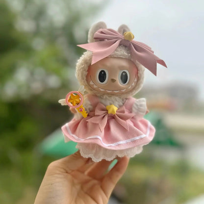 15CM Pendant Suitable For Doll Clothes Decoration Removable And Washable Suit PINK COCO