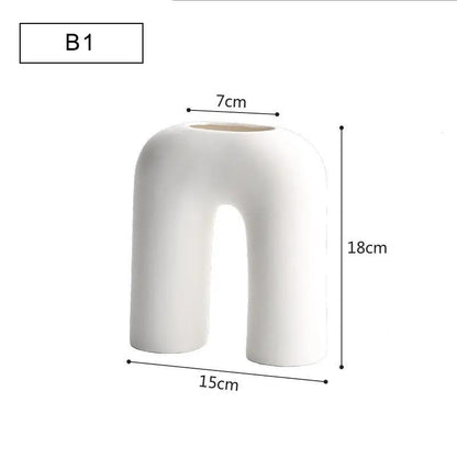 Coco GeoVase — Vase en céramique minimaliste fait main PINK COCO