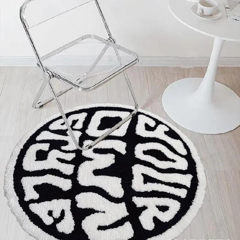 Coco SoftRound — Tapis rond épais au design minimaliste your own style PINK COCO