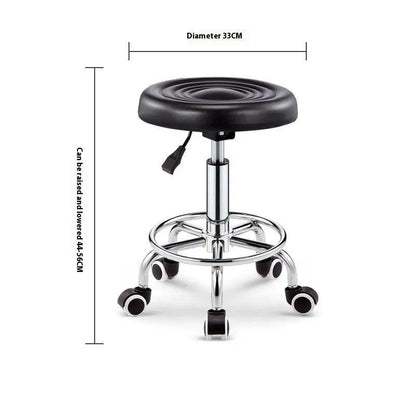 Tabouret de Salon Professionnel Réglable avec Dossier – Design Rond 360° PINK COCO