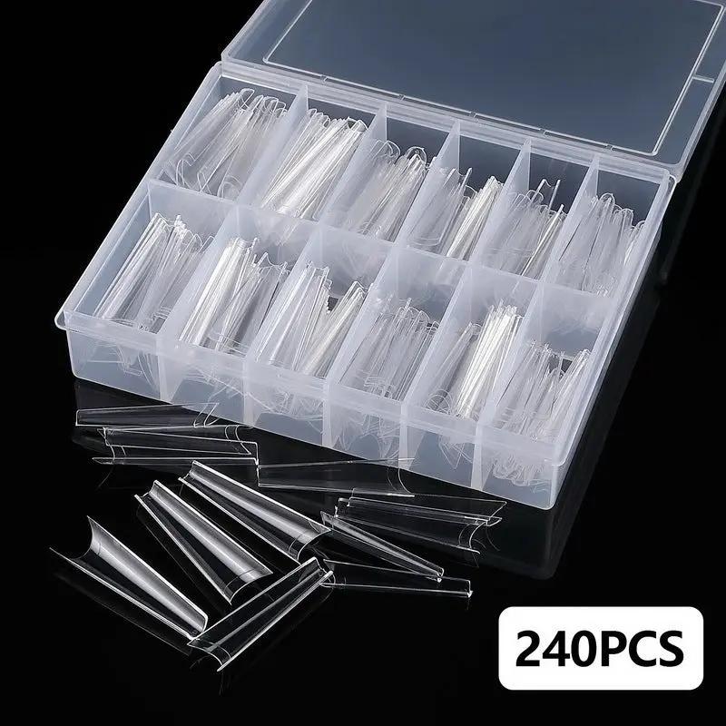 Coco French Denim Tips – Coffret de 240 Capsules Longues Transparentes et Naturelles Sans Marque PINK COCO