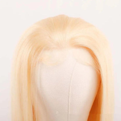 Perruque Lace Front Cheveux Naturels STW 613# – Blond Platine, Fait Main PINK COCO