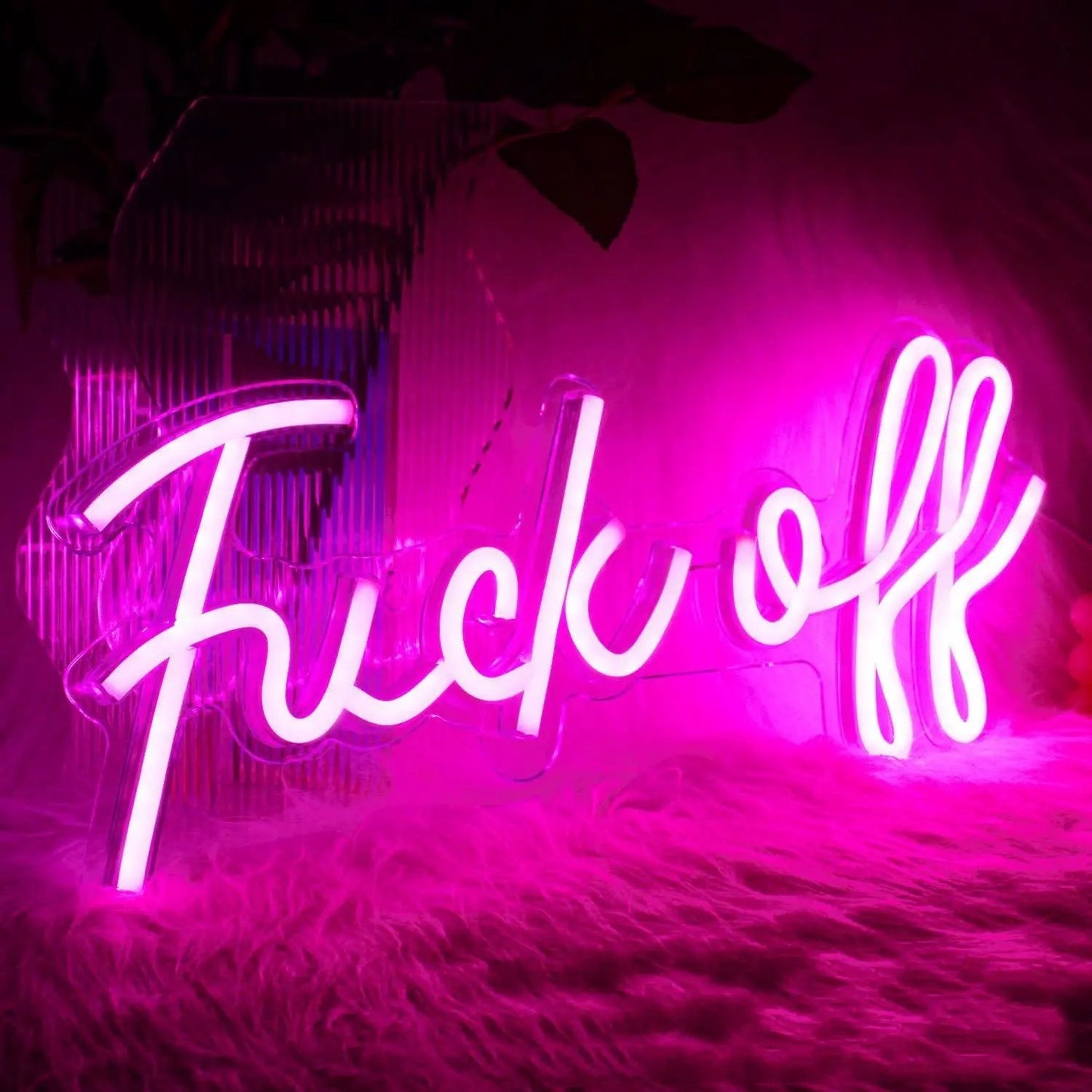 “F*ck Off” Neon Light – Lampe LED Décorative Audacieuse PINK COCO