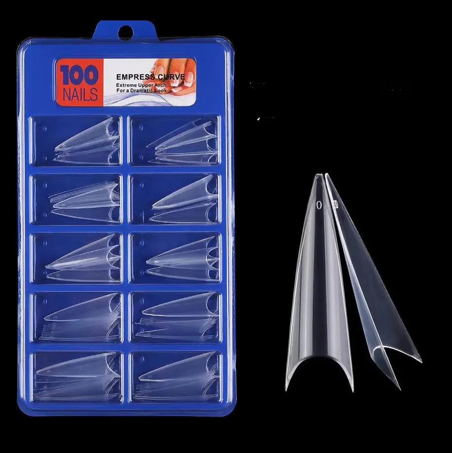 Coco Nail Pro Tips – Boîte de 100 - 500 Capsules Longues Pointues Naturelles ou Transparentes PINK COCO