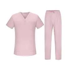 Blouse de Salon Beauté Femme – Tissu Coton Doux | Rose et Bleu Lac | Pink Coco pinkcoco