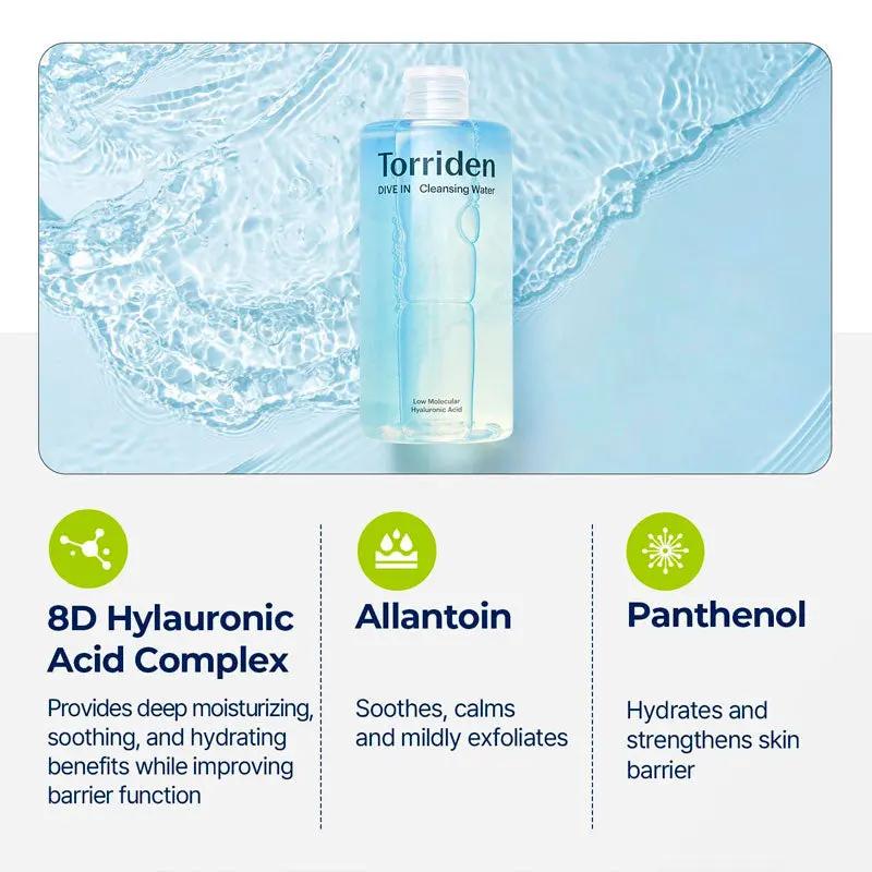 Torriden Dive-In Low Molecular Hyaluronic Acid Cleansing Water 400ml Torriden